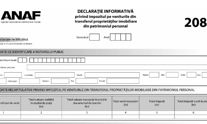 Au fost modificate formularele 208, 209 si 253. Cum arata noile documente (Ordinul 1075/2021)