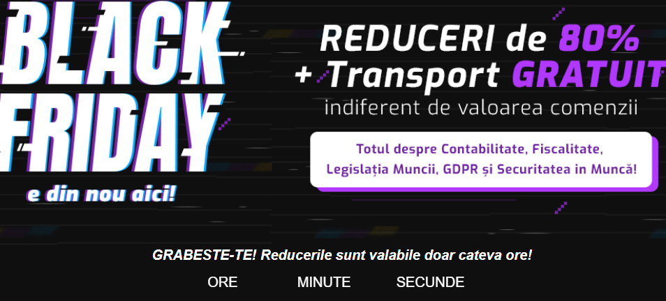 Black Friday 2021: carti de fiscalitate, contabilitate si GDPR la reduceri de peste 80%