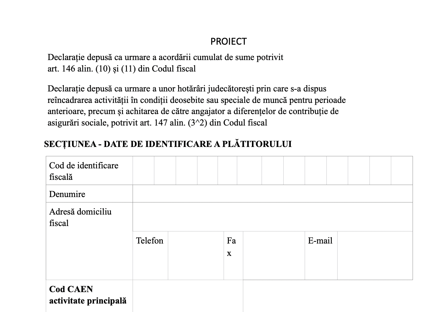 Proiect: ANAF actualizeaza D112 in urma cresterii sumei netaxabile din salariul minim la 300 lei