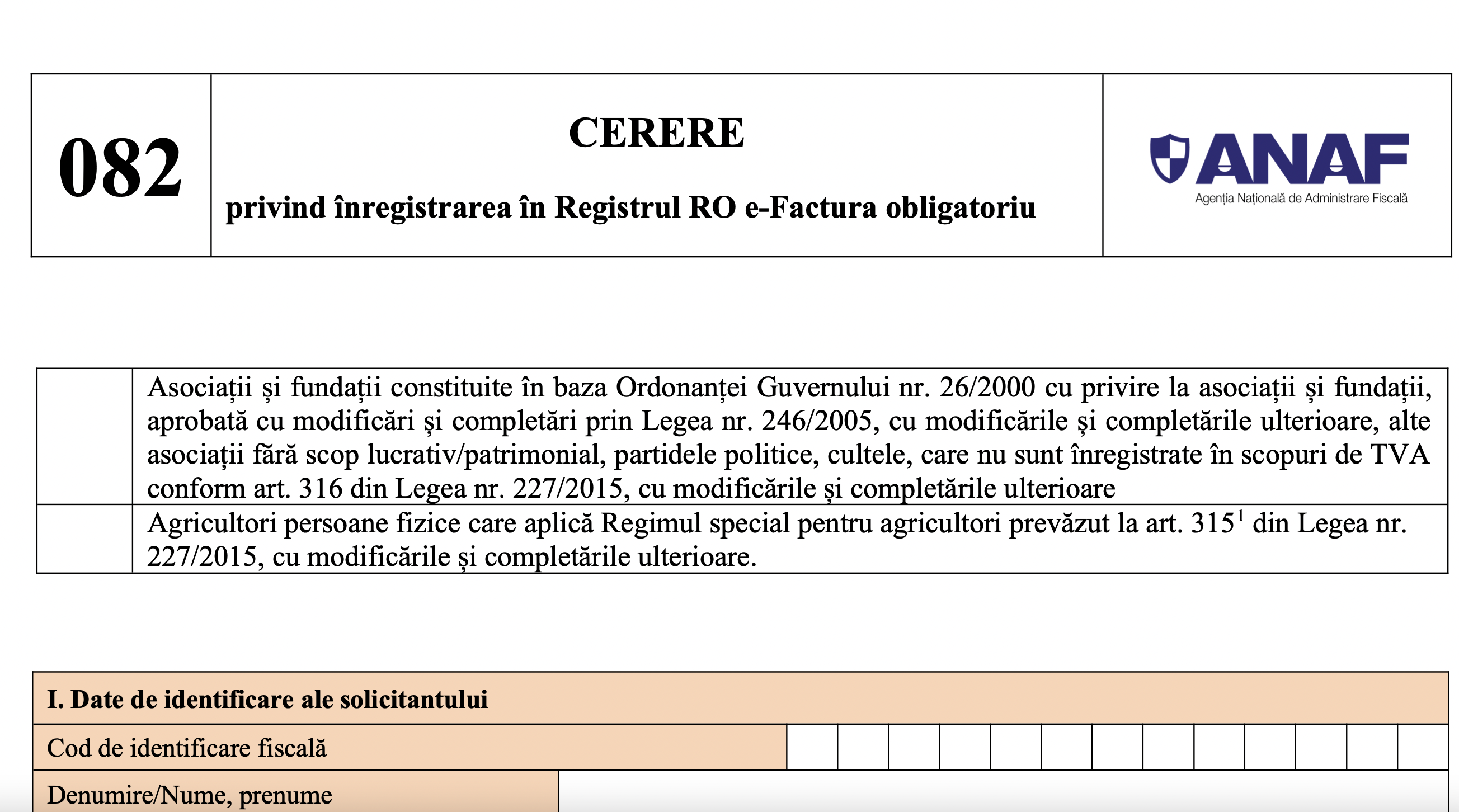 Registrul RO e-Factura: Cine trebuie sa transmita formularul 082 inainte de 1 iulie 2025