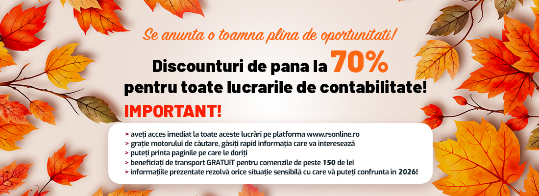 Oferta de toamna pentru contabili: lucrari care iti fac munca mai simpla, cu REDUCERI de pana la 70%